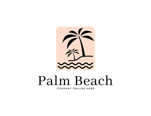 Palm Trees Logo Design — Stock Vector