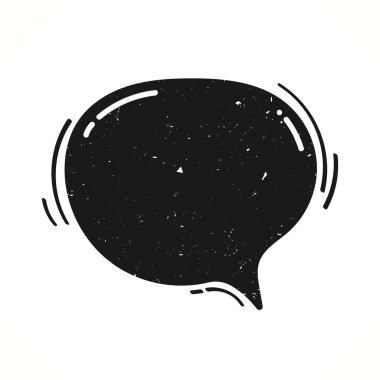 El çizimi konuşma balonu tasarım şablonu