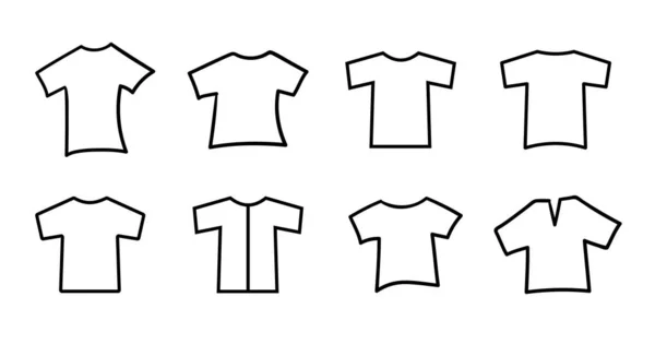 Hand Drawn Outline Clothes Icon Collection — Stock Vector