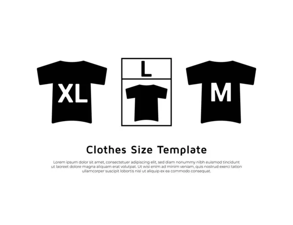 Clothes Size Template Design Collection — Stock Vector