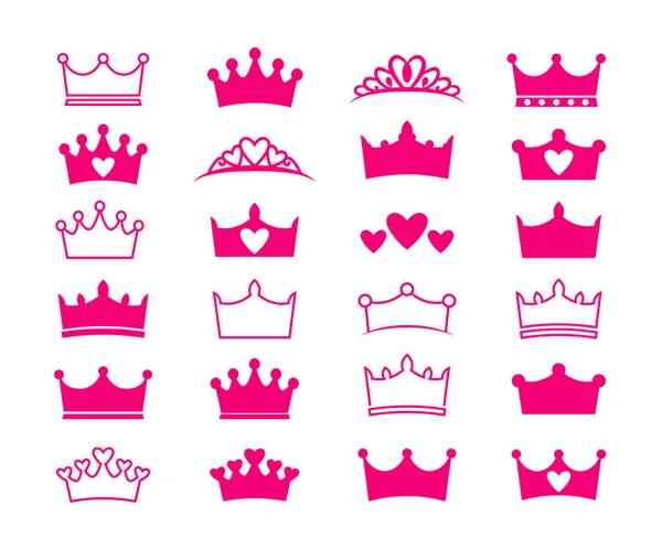 王と女王の王冠のロゴのアイコンのイラスト ストックベクター