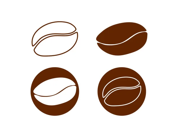 コーヒー豆のアイコンイラストのセット ロイヤリティフリーストックベクター