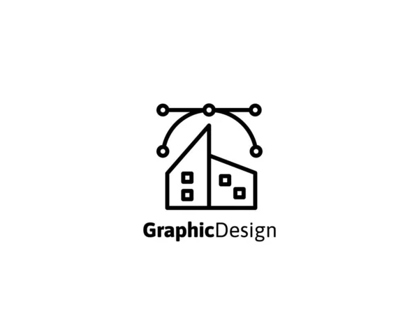 Construção Vetor Logotipo Conceito Ilustração — Vetor de Stock