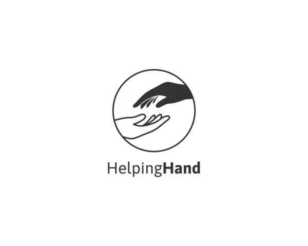 手のロゴを助ける 連帯ハンドシンボルイラスト ロイヤリティフリーのストックイラスト
