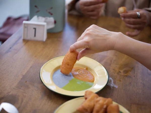 Konzeptfrühstück Thai Style Chinesische Donut Sticks Oder Frittierte Teig Sticks — Stockfoto