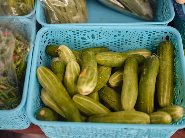 Thai Marknaden Med Olika Färgglada Färska Grönsaker — Stockfoto