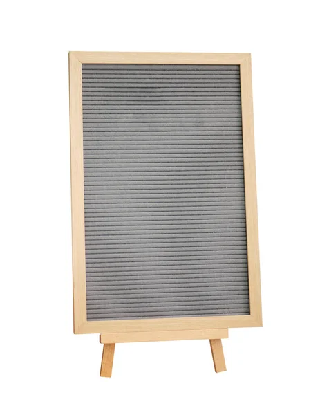 Empty Gray Felt Board Wooden Frame Space Text — Stock Photo, Image