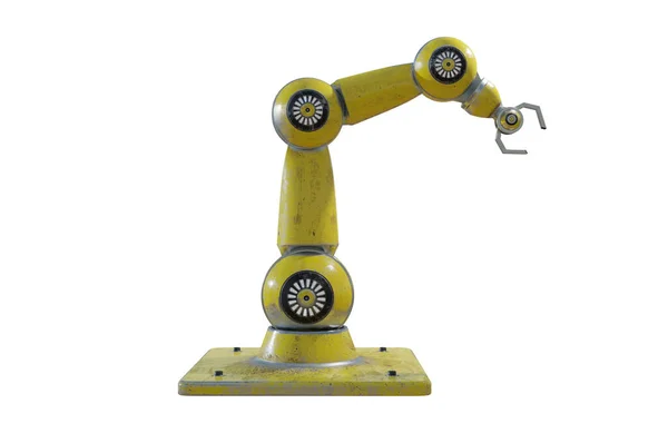 Проекция Механическая Рука Промышленный Манипулятор Роботами Современные Промышленные Технологии — стоковое фото