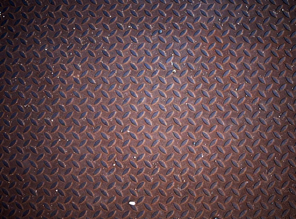 Metalen Vloerplaat Met Diamantpatroon Zwarte Metalen Achtergrond Zwart Stalen Oppervlak — Stockfoto
