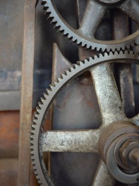 Motor dişlileri, endüstriyel doku arka planı. Metin için boşluk