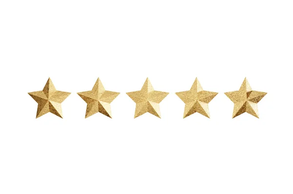 Illustration Gold Stars Rating Set Isolated White Background Icon Symbol — Stock Photo, Image