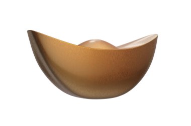 3D İllüstrasyon, Çin altın külçesi, Çin ay yeni yılı katı tasarım ikonu