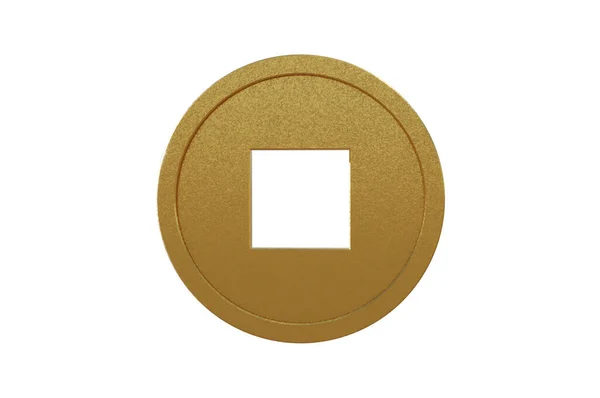 Ілюстрація Китайська Значок Золотої Монети — стокове фото