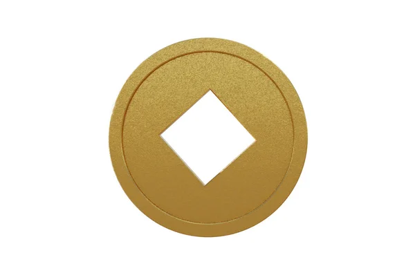 Illustration Chinese Gold Coin Icon — Stock Photo, Image