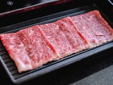 Wagyu Biftek Dilimleri Mükemmel Mermerli