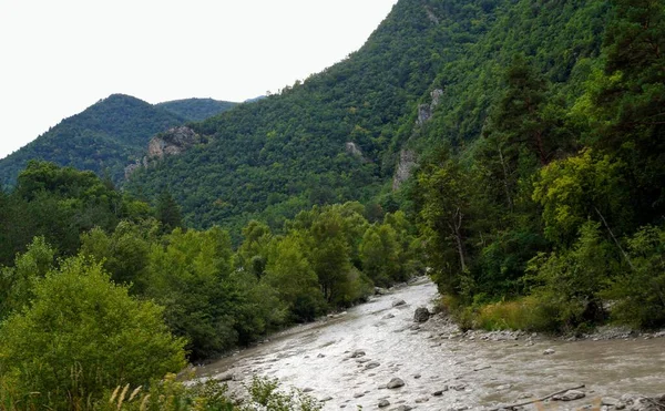 一条流经法国普罗旺斯阿尔卑斯山脉的河流 — 图库照片