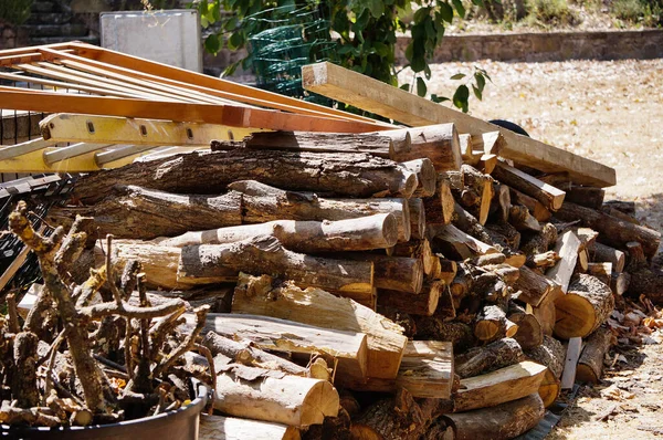 Drewniane Kłody Budowy Domu — Zdjęcie stockowe