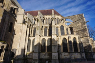 fascinating view of gothic cathedral Notre-Dame de Reims in France