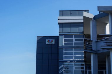 Reims, France - March 2021 - Building of Reims Higher School of Engineers (ESIReims), a teaching organization of Reims Champagne-Ardenne University initially specialized in packaging and conditioning