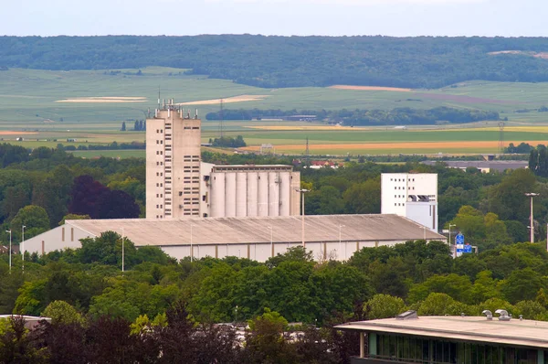 Reims Francia Junio 2021 Instalaciones Industriales Parque Empresarial Farman Chimenea — Foto de Stock
