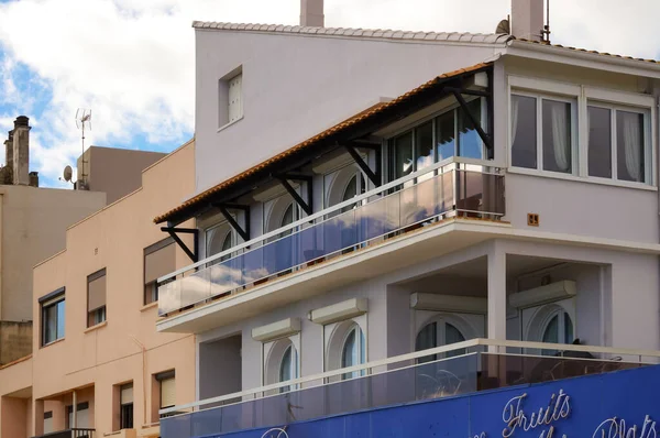 Valras Plage Francie Říjen 2021 Typická Vila Jižním Stylu Balkony — Stock fotografie