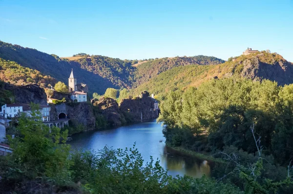 Güney Fransa Ambialet Teki Güzel Dağ Manzarası Tarn Nehri Vadisinde — Stok fotoğraf