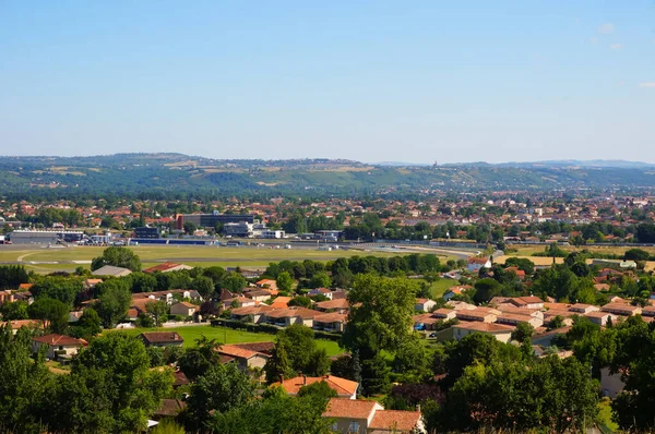 Prachtig Panoramisch Uitzicht Het Groene Landschap Rondom Agglomeratie Albi Frankrijk — Stockfoto