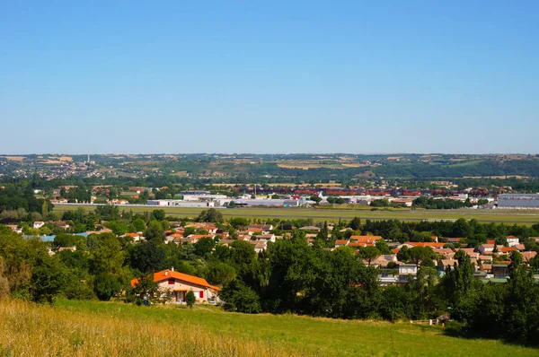Prachtig Panoramisch Uitzicht Het Groene Landschap Rondom Agglomeratie Albi Frankrijk — Stockfoto