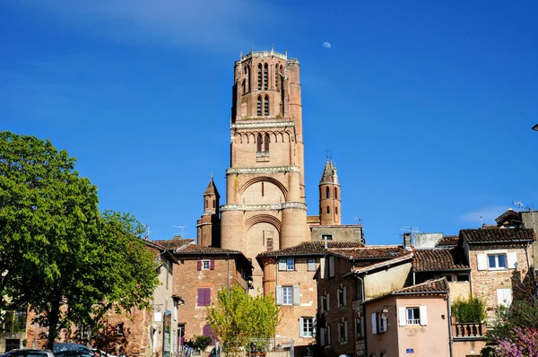 Meter Bell Tower Keep Albi Cathedral Seen Place Chteau Neighborhood — Stock Photo, Image