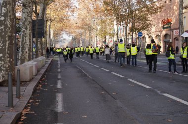 Albi, Fransa - Aralık 2018 - Sarı Yelek (