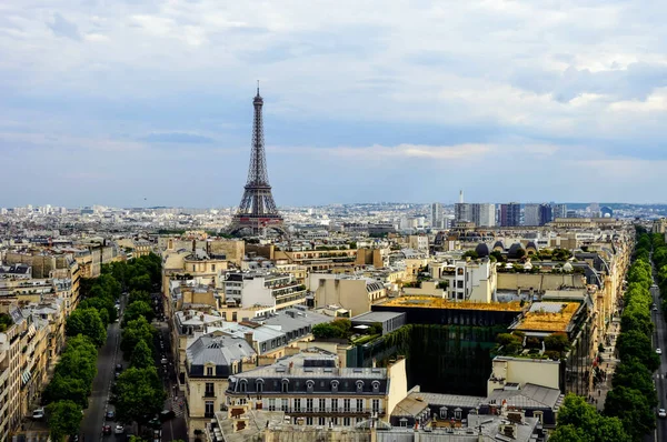 Parijs Eiffeltoren Vanaf Top Van Arc Triomphe — Stockfoto