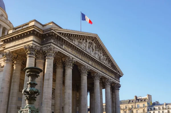 París Francia Abril 2021 Colonnaded Fronton Neoclassical 18Th Century Pantheon — Foto de Stock