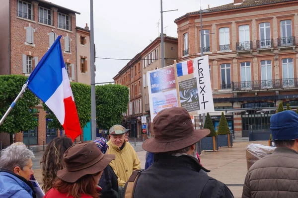 Albi Francia Mayo 2021 Manifestación Plaza Vigan Organizada Por Partidos — Foto de Stock