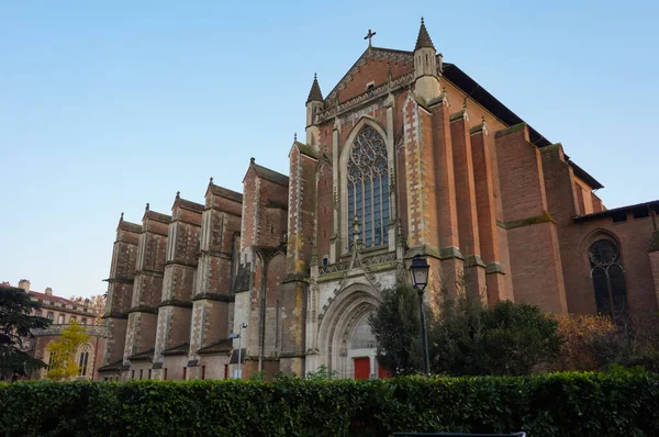 Exterior Catedral Toulouse Catedral Santo Estêvão Saint Etienne Monumento Medieval — Fotografia de Stock