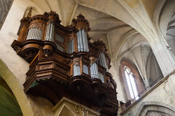 Barracas Coro Gótico Catedral Medieval Santo Estêvão Saint Tienne Com — Fotografia de Stock