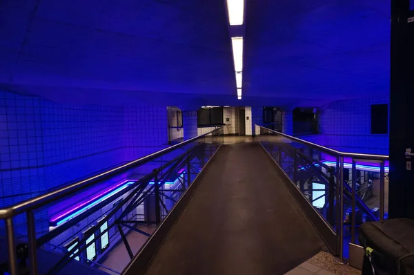 Tuluza Francja Sierpień 2022 Nowoczesne Wnętrze Stacji Metra Dworca Kolejowego — Zdjęcie stockowe