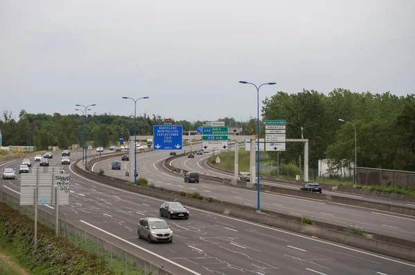 툴루즈 프랑스 2023년 10일 몬터우드란 캠퍼스와 랑기우 콤플렉스를 연결하는 타르파야 — 스톡 사진
