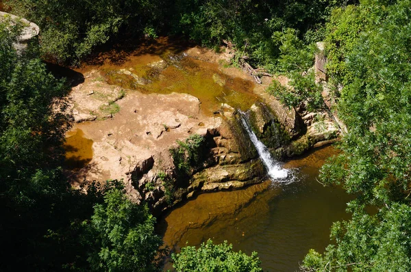 Vista Superior Sobre Cachoeiras Desfiladeiro Bouzouls Local Geolocal Parque Natural — Fotografia de Stock