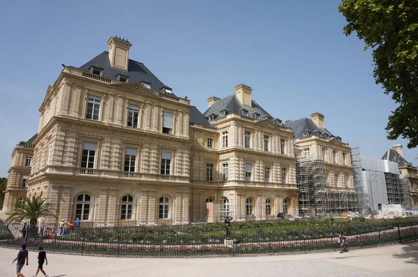 Париж Франция Сентября 2023 Года Боковой Фасад Дворца Люксембург Xvii — стоковое фото