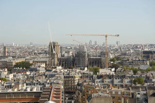 Paris Frankreich September 2023 Blick Auf Den Wiederaufbau Der Kathedrale — Stockfoto