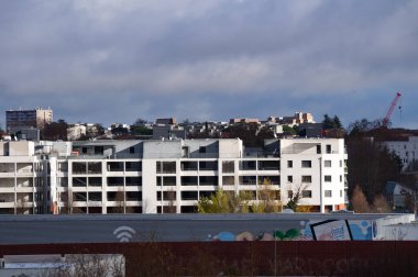 Toulouse, Fransa - 21 Aralık 2023 - Montaudran Havacılık Bölgesi 'nde, Giants' Runway (