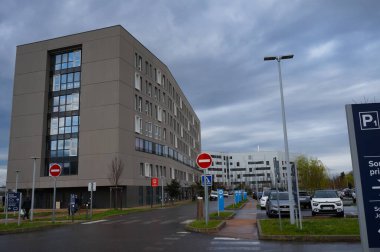 Quint-Fonsegrives, France - March 18, 2024 - Consultation centre at Croix du Sud Clinic, a private hospital run by healthcare group Ramsay, located in the Eastern suburbs of Toulouse's urban area clipart