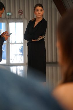 Palavas-les-Flots, Fransa - 6 Nisan 2024 - Eve Froger, Normandiya Bölgesel Konsey Üyesi, Grand-Quevilly seçilmiş milletvekili ve milletvekili Nicolas Bay milletvekili,