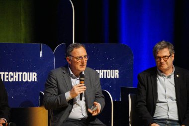 Toulouse, Fransa - 27 Mart 2025 - Toulouse ComUE Başkanı Prof. Michal Toplis ve Toulouse Üniversitesi Araştırma Başkan Yardımcısı Prof. Matthieu Arlat, BPI France 'ın Deeptech Tour' unda