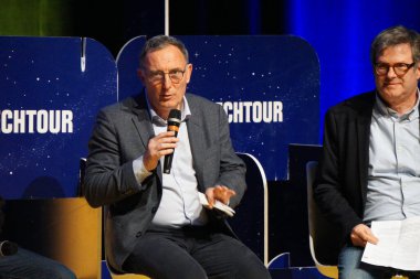 Toulouse, Fransa - 27 Mart 2025 - Toulouse ComUE Başkanı Prof. Michal Toplis ve Toulouse Üniversitesi Araştırma Başkan Yardımcısı Prof. Matthieu Arlat, BPI France 'ın Deeptech Tour' unda