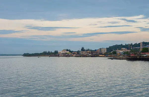 Eine Wunderschöne Landschaft Mit Blick Auf Balikpapan Eine Küstenstadt Ostkalimantan — Stockfoto
