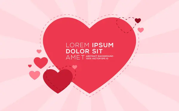 Modern Background Valentine Day Romance Hearts Design Vector Template Editable — Stock Vector