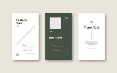 Asgari sosyal medya hikaye şablonu