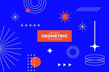 Creative geometric line background design clipart