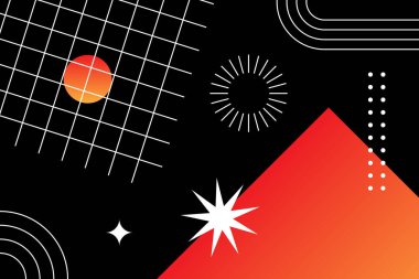 Soyut Izgara ve Şekiller Arkaplanı